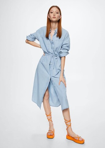 MANGO Shirt Dress 'SAYANA' in Blue