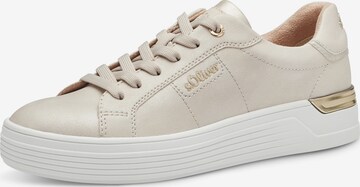 s.Oliver - Zapatillas deportivas bajas en beige: frente