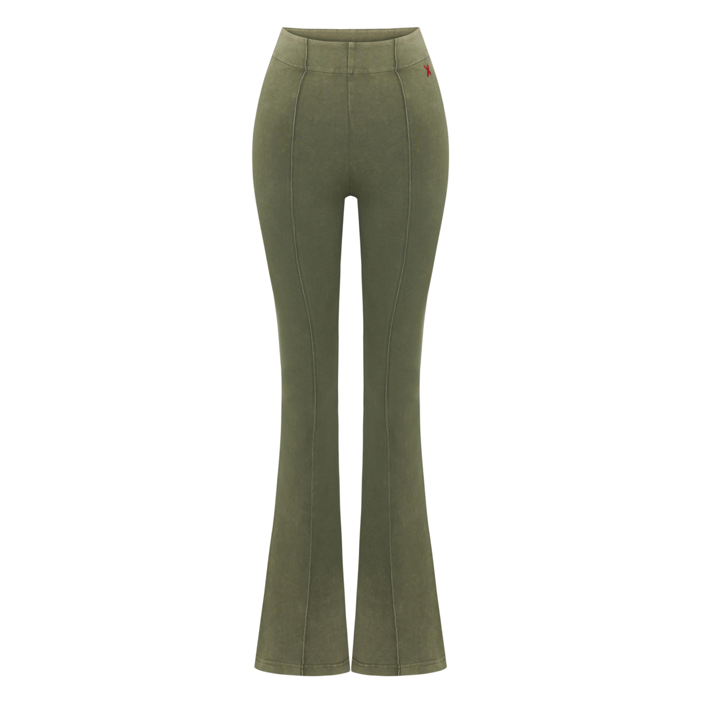 PCFG Flared Trousers in Green: front