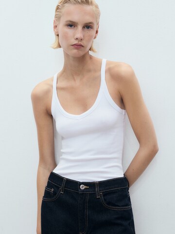 MANGO Top 'CHLOE' in Weiß: Vorderseite