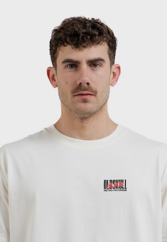 Oldskull Shirt 'Asian Futurism Rider' in White