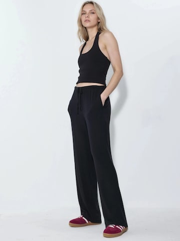 Busem Wide Leg Hose in Schwarz