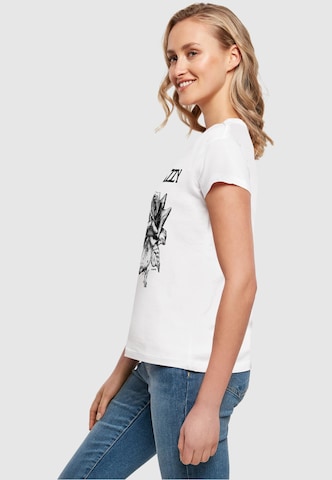 Merchcode T-Shirt 'Thin Lizzy - Rose' in Weiß