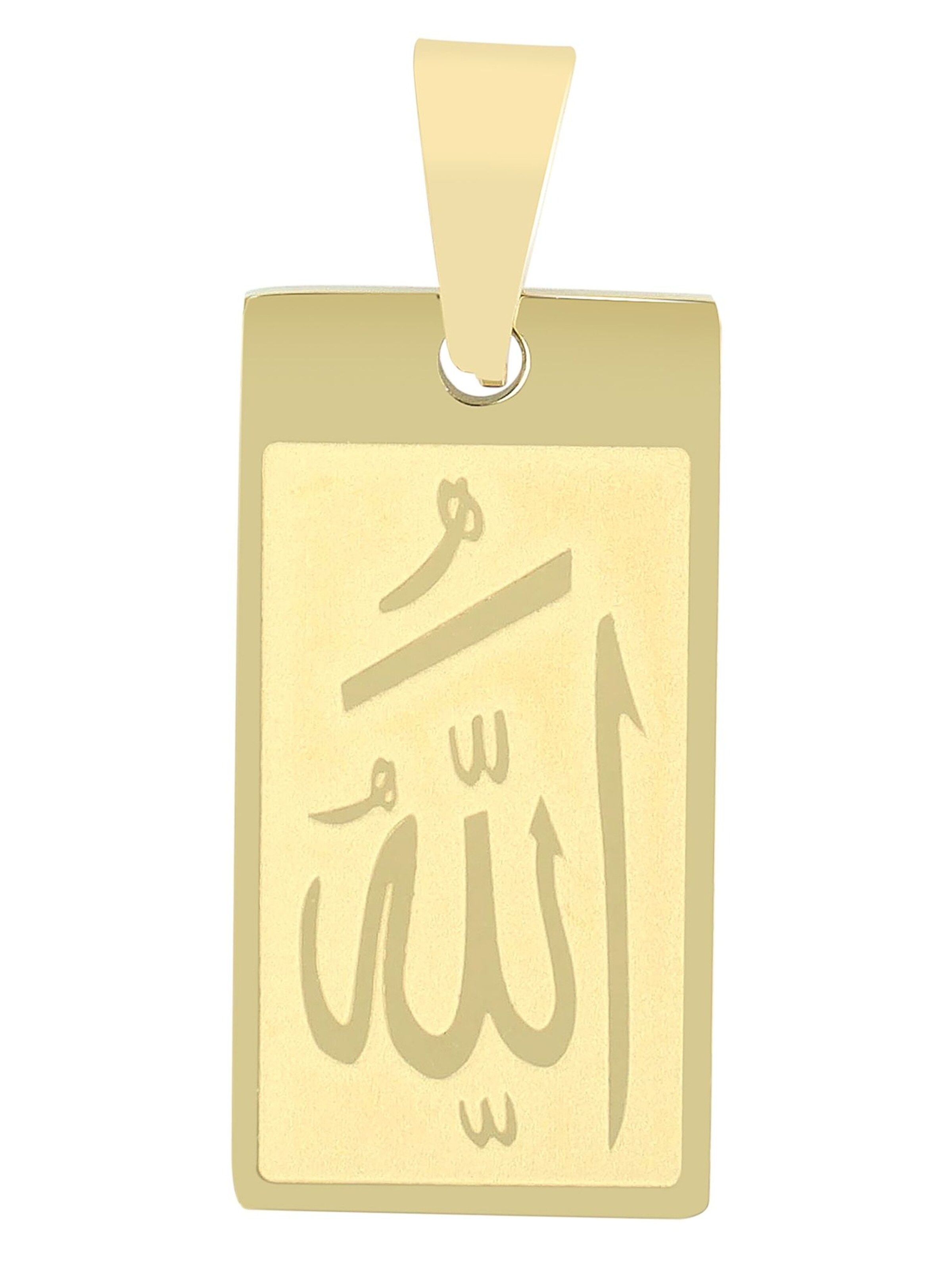 Akzent Anhänger 'Hamza, langlebig'‌‌‌‌‌‌‌‌ in Gold: Vorderseite