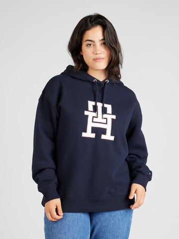 Tommy Hilfiger Curve Sweatshirt in Blauw: voorkant