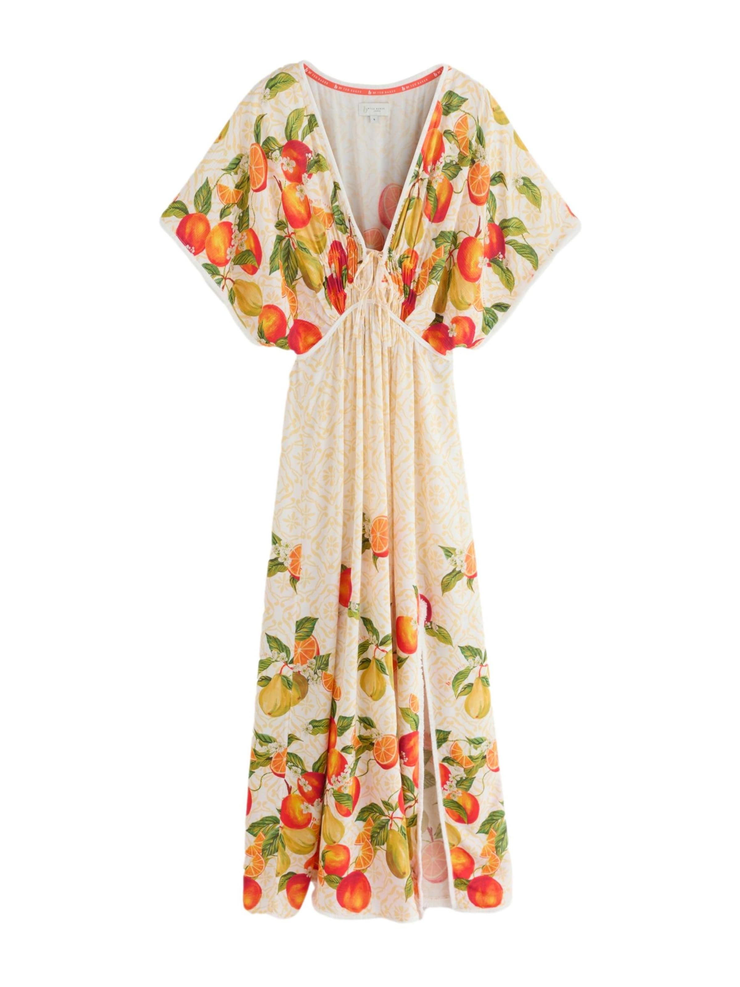 B by Ted Baker Strandkleid in hellgelb / grasgrün / orange, Produktansicht