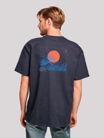 F4NT4STIC Shirt 'Kanagawa Welle Blue' in Blauw: voorkant