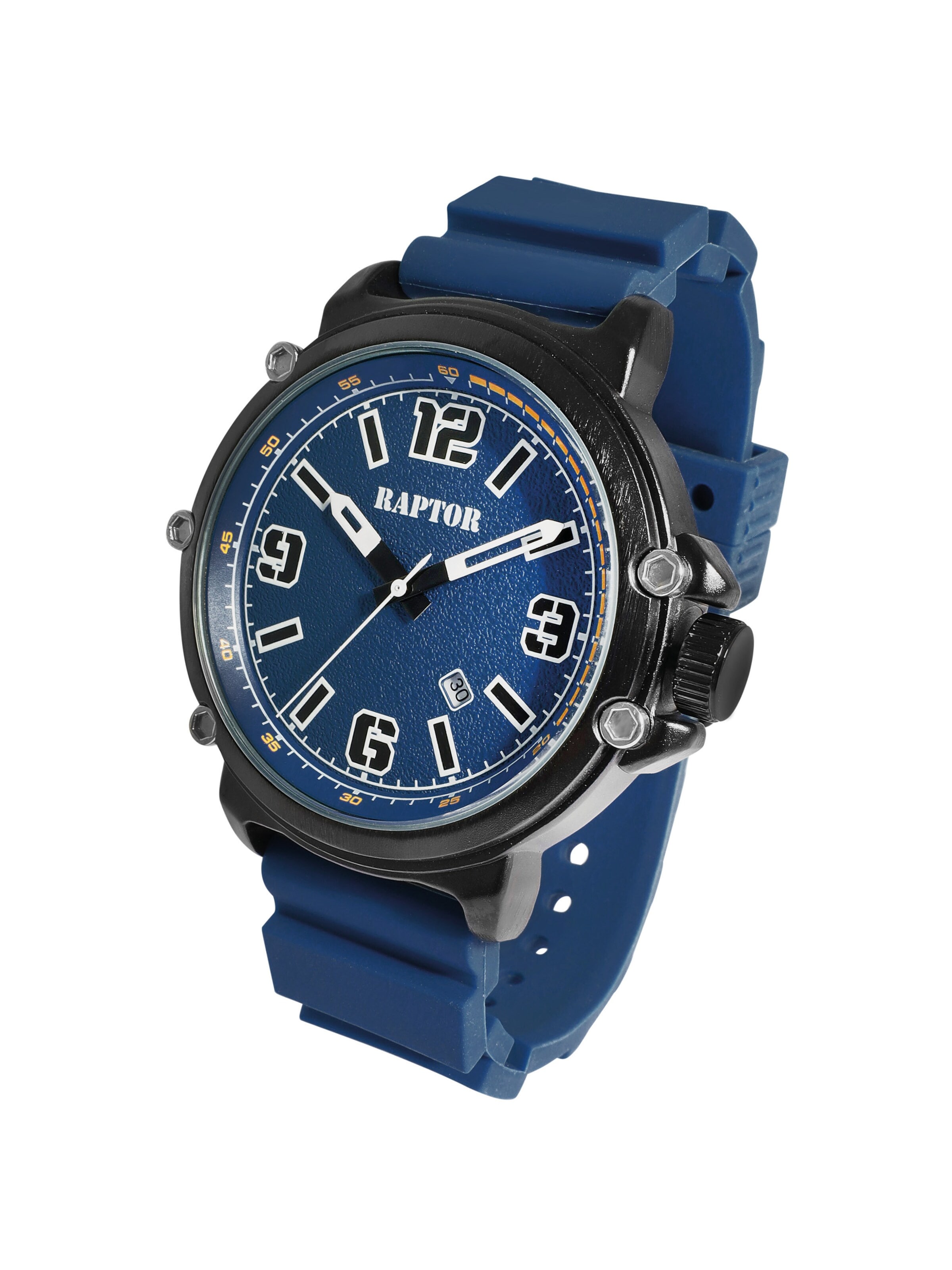 Raptor Analoguhr 'mit Silikonarmband und Datumsanzeige'‌‌‌‌‌‌ in Blau