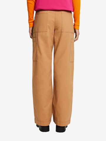 ESPRIT Wide Leg Cargohose in Braun