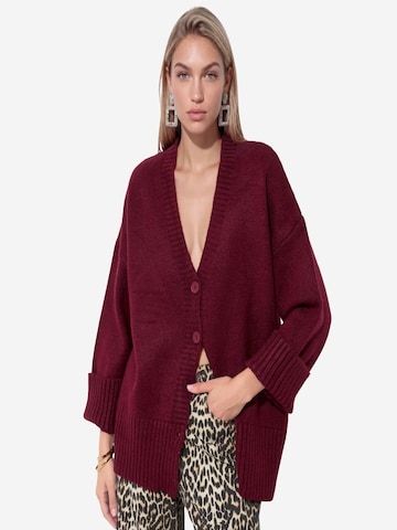 Cardigan Viorna en rouge : devant