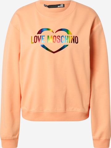 Love Moschino Sweatshirt 'SPEZZ' in Roze: voorkant