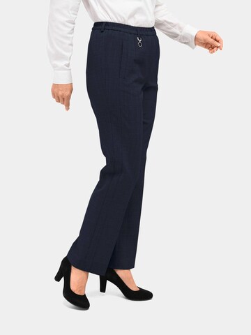 Goldner Regular Trousers with creases 'Louisa' in Blue