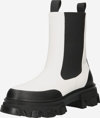 Public Desire Chelsea Boots i svart / hvit, Produktvisning