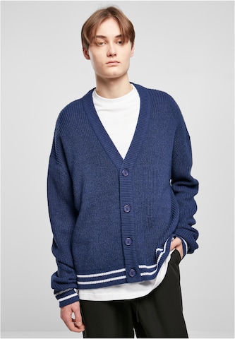 Urban Classics Knit Cardigan in Blue: front