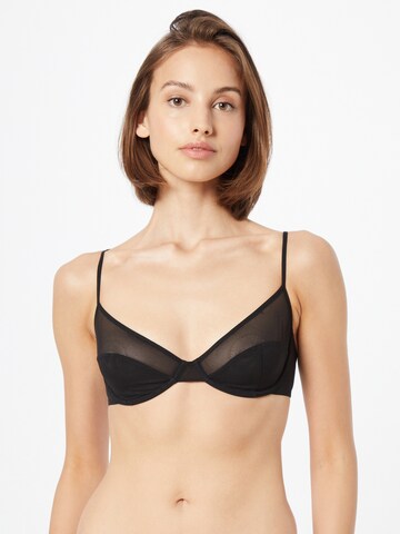 WEEKDAY T-shirt Bra 'Molly' in Black: front