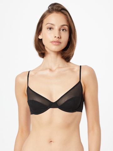 T-shirt Reggiseno 'Molly' di WEEKDAY in nero: frontale