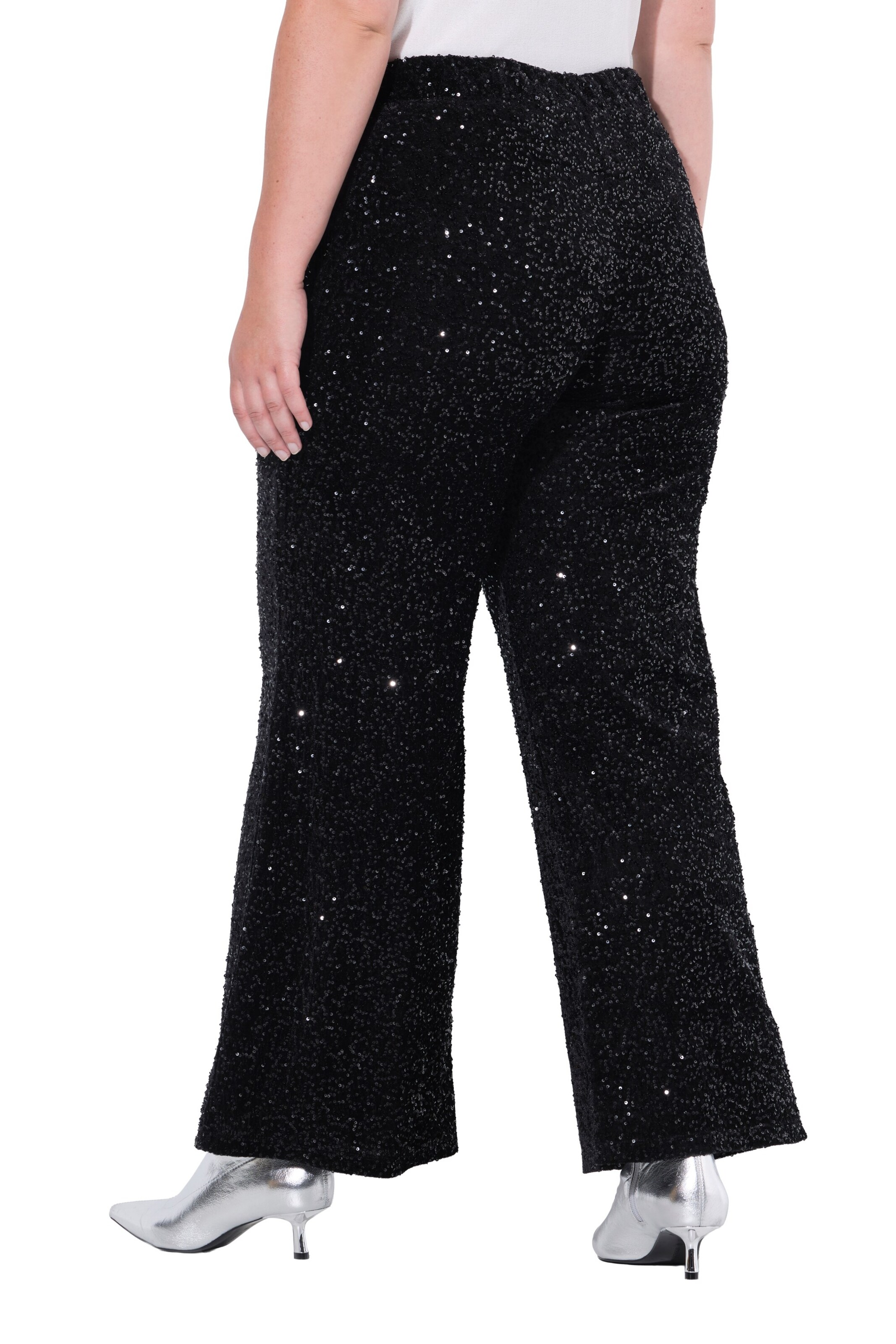 MIAMODA Flared Broek in Zwart