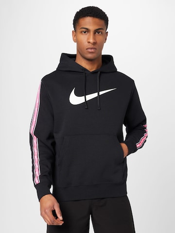 Nike Sportswear Sweatshirt 'Repeat' in Black: front