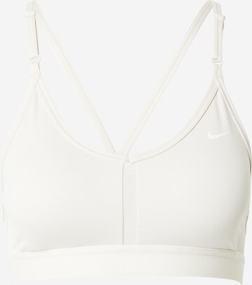 Soutien-gorge de sport 'Indy' NIKE en beige : devant