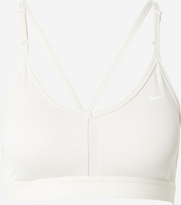 NIKE Bustier Sport bh 'Indy' in Beige: voorkant