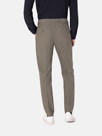 Regular Pantalon à plis 'MARIO' BENVENUTO en gris