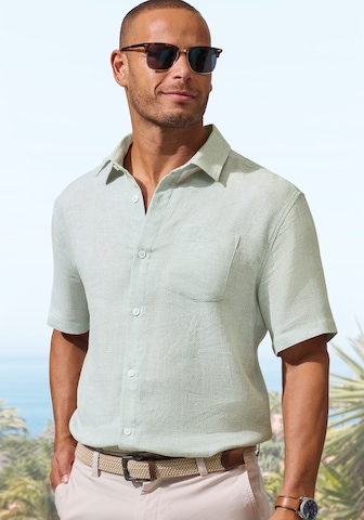 JOHN DEVIN Comfort fit Button Up Shirt in Green