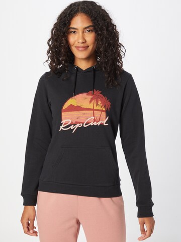 RIP CURL Athletic Sweatshirt in Black: front