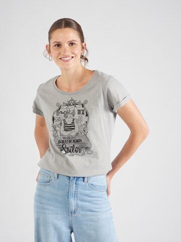 Derbe T-Shirt 'Seefrau' in Grau: predná strana