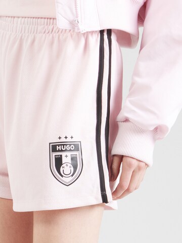 HUGO Loosefit Kalhoty 'Nila' – pink