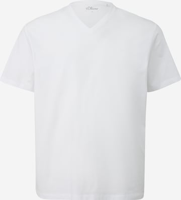 s.Oliver Men Big Sizes Shirt in White: front