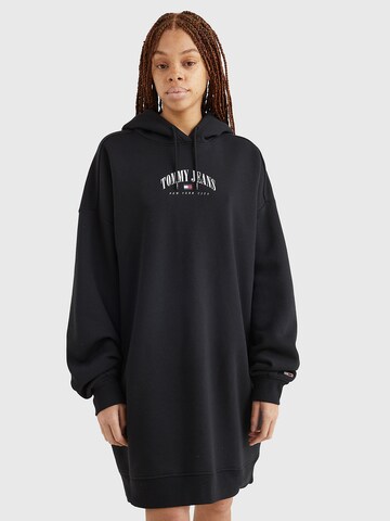 Tommy Jeans Blusenkleid in Schwarz: Vorderseite