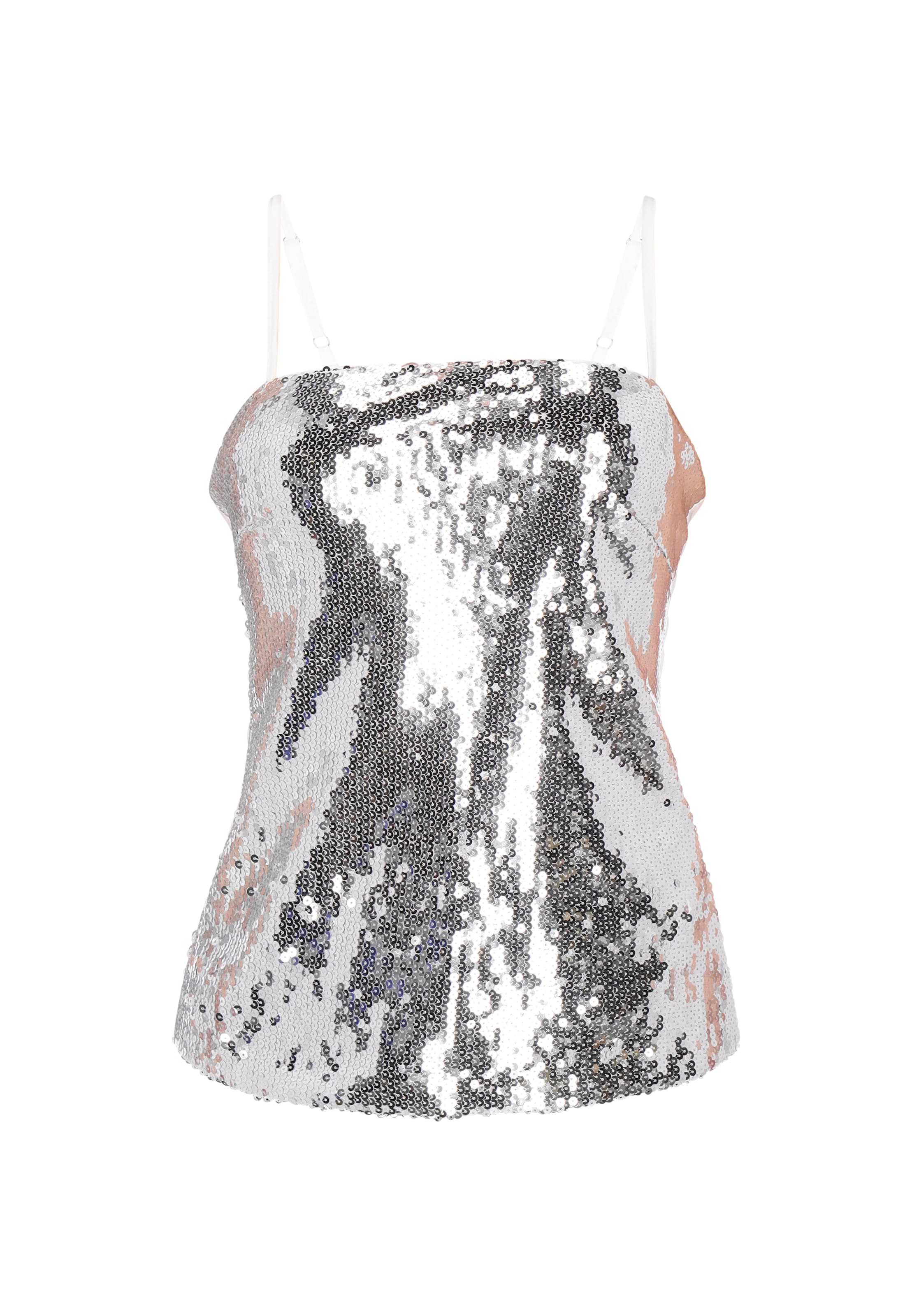 faina Top in Silver: front