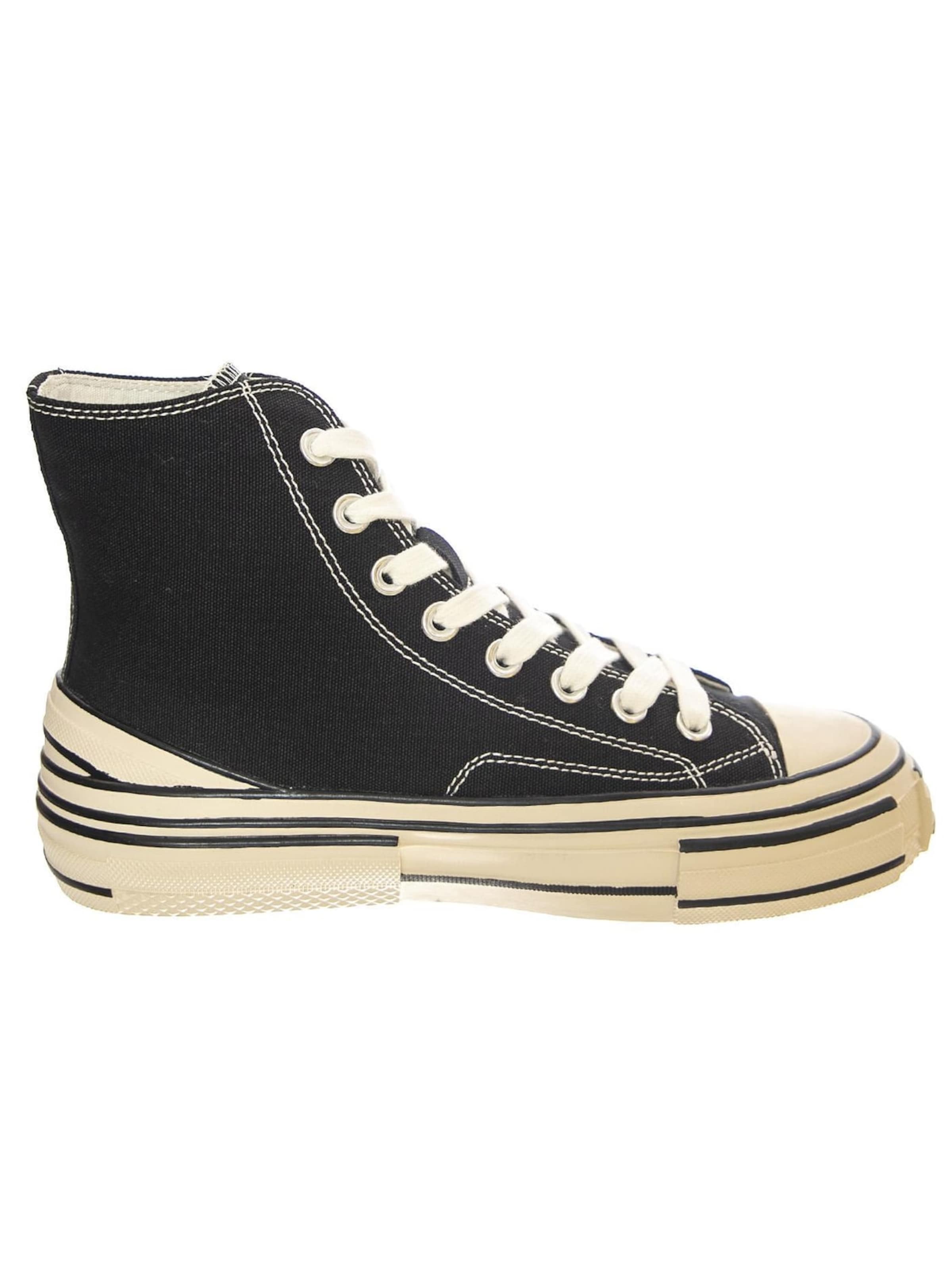 Jeffrey Campbell Sneakers hoog 'JC Play Endorphin-H Canvas Black Shoes' in Zwart