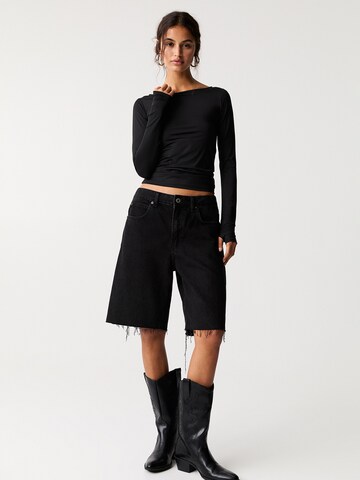 Pull&Bear Koszulka w kolorze czarny