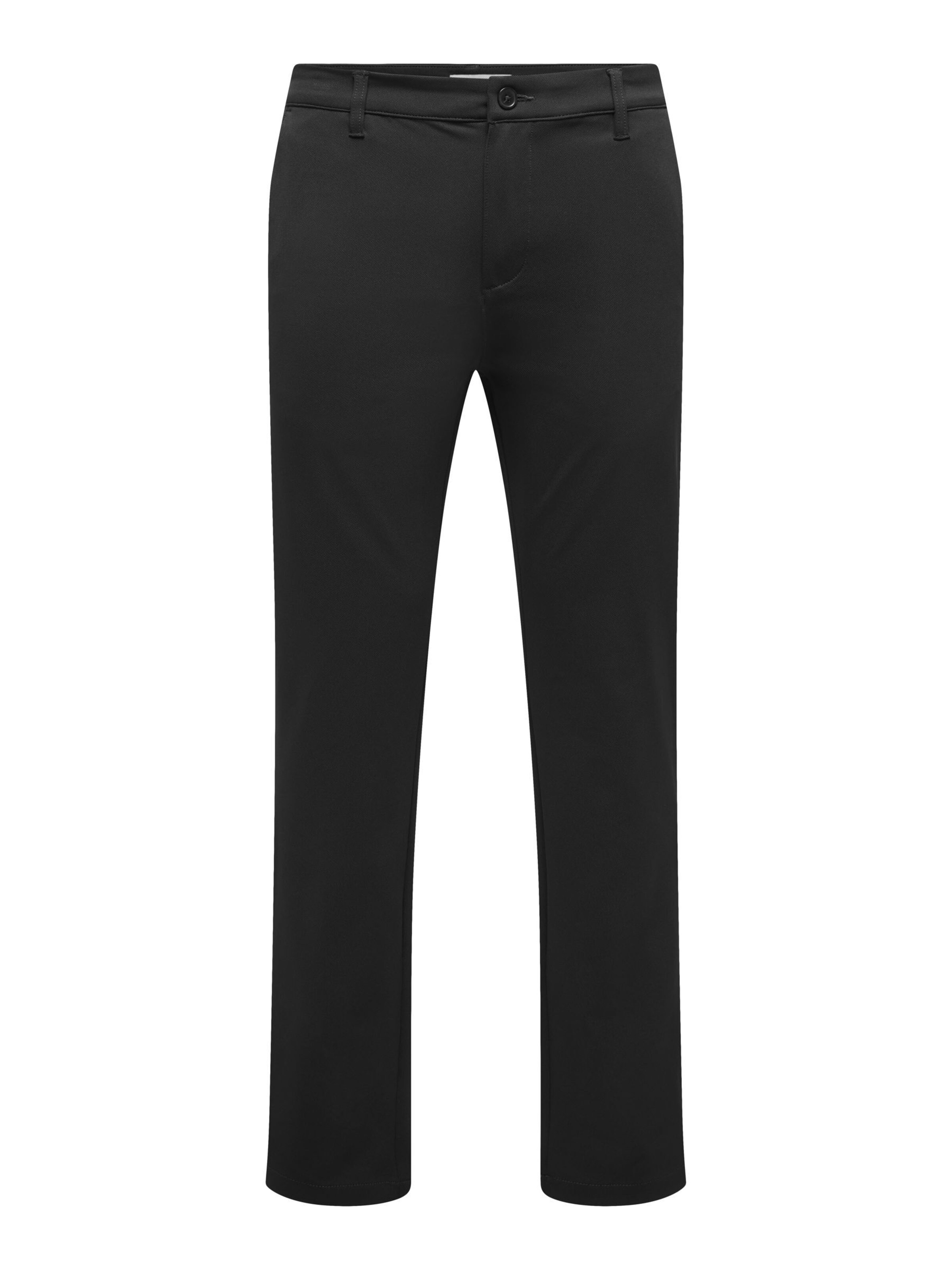 Only & Sons - Tapered Pantalón 'ONSBoston' en negro: frente