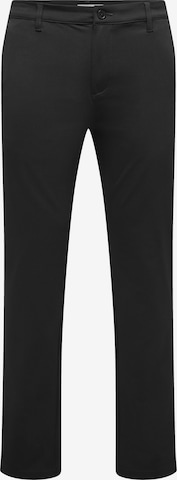 Only & Sons - Tapered Pantalón 'ONSBoston' en negro: frente