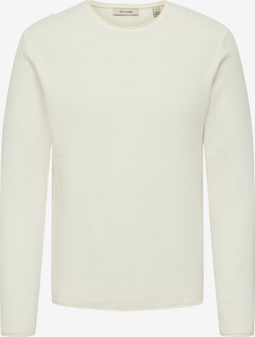Pull-over 'ONSERIC' Only & Sons en blanc : devant