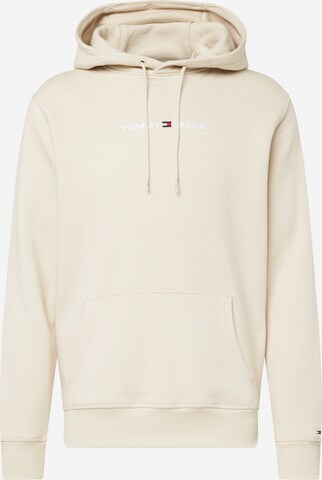 Sweat-shirt Tommy Jeans en beige : devant