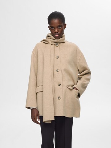 Veste mi-saison SELECTED en beige : devant
