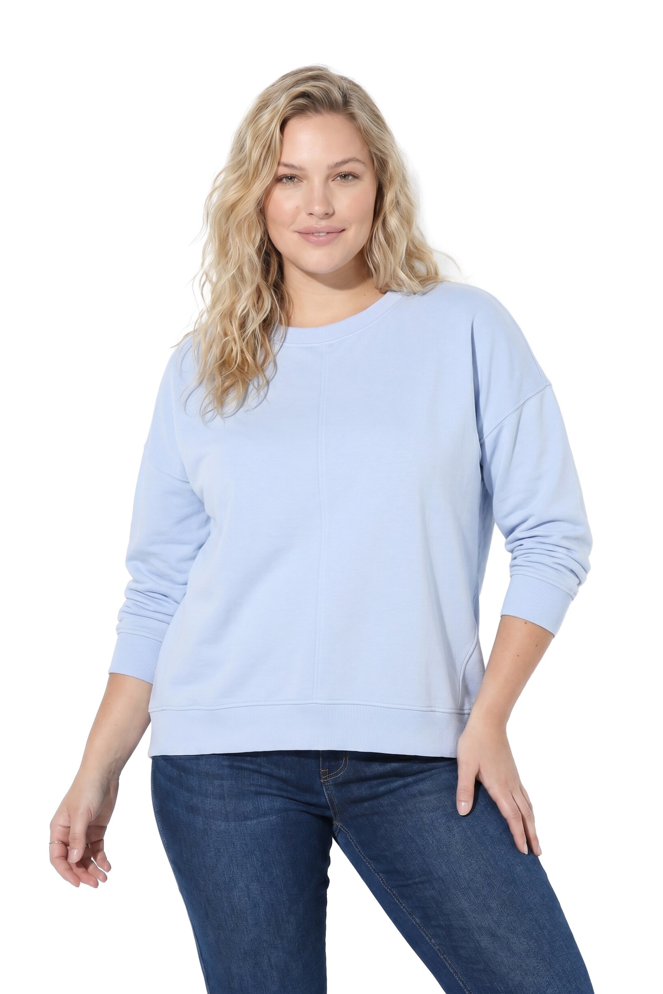 Ulla Popken Sweatshirt in Blue: front