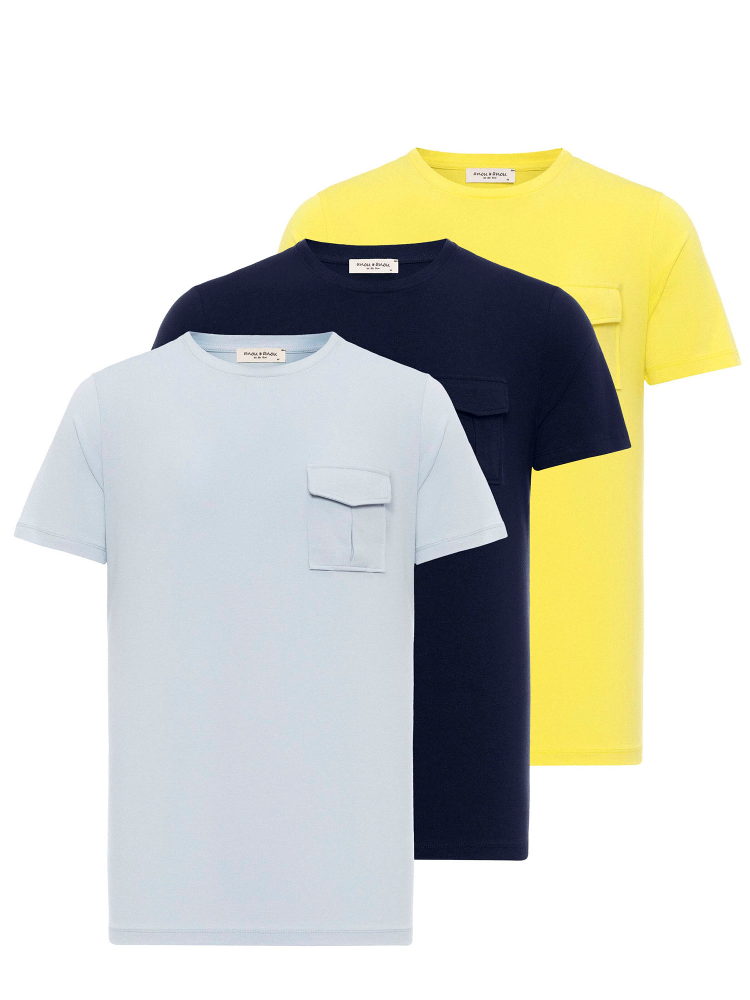 Anou Anou T-shirt i blandade färger: framsida