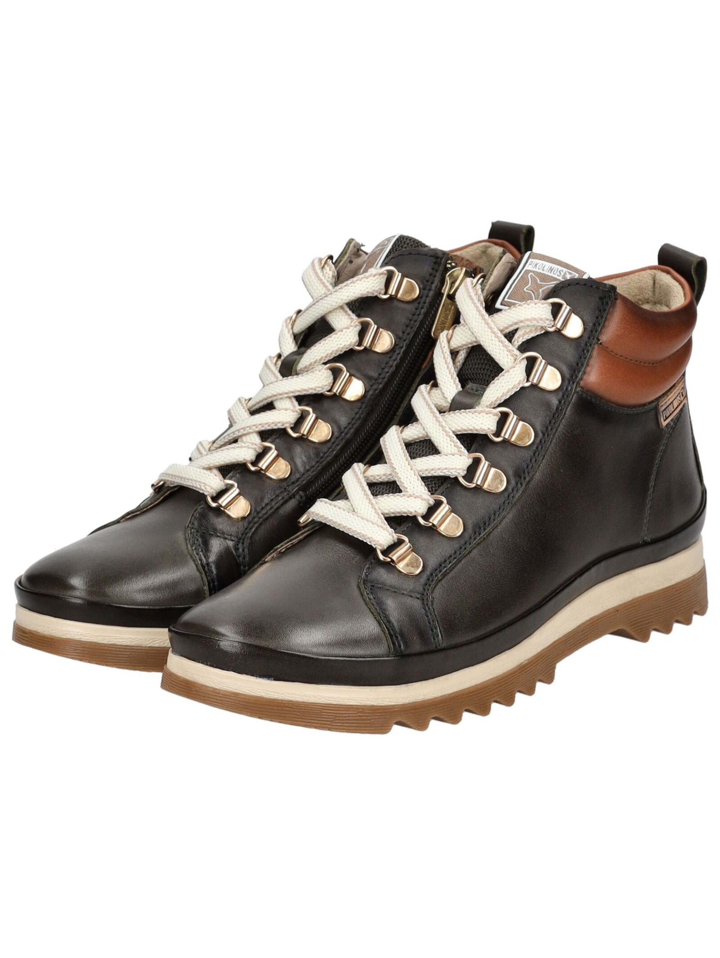 PIKOLINOS Schnürstiefelette in Schwarz