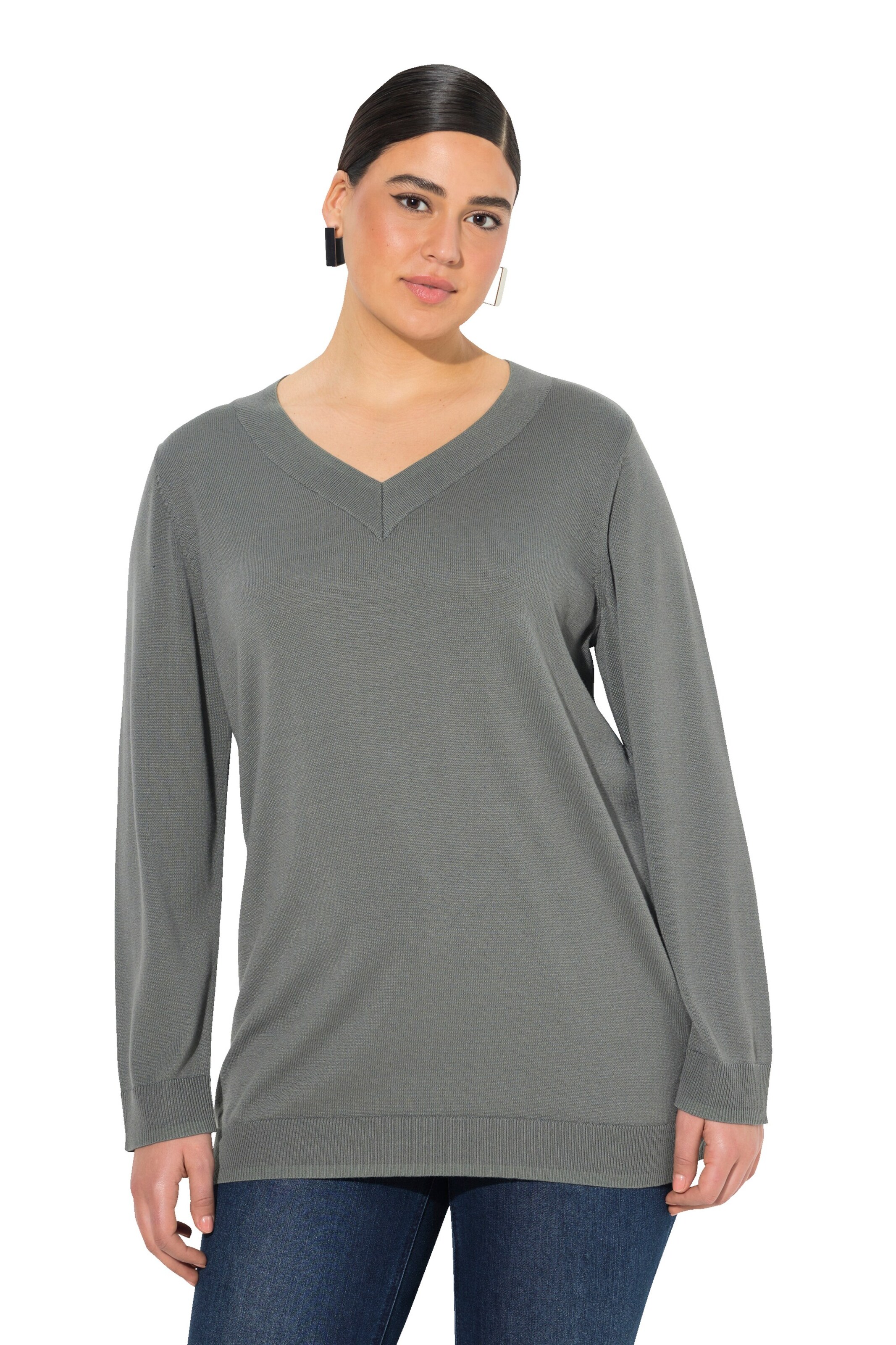 Ulla Popken Sweater in Grey: front
