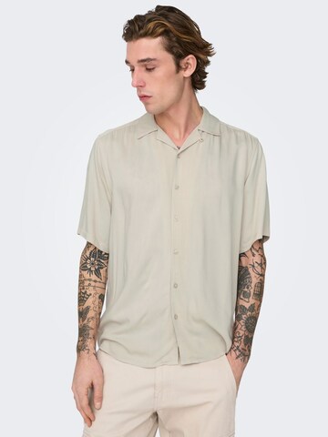 Coupe regular Chemise 'ONSDash' Only & Sons en beige