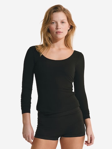 ETAM Pajama Shirt 'BRA' in Black: front
