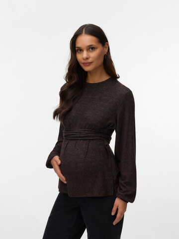 MAMALICIOUS Shirt 'MLAlice Vita' in Brown: front