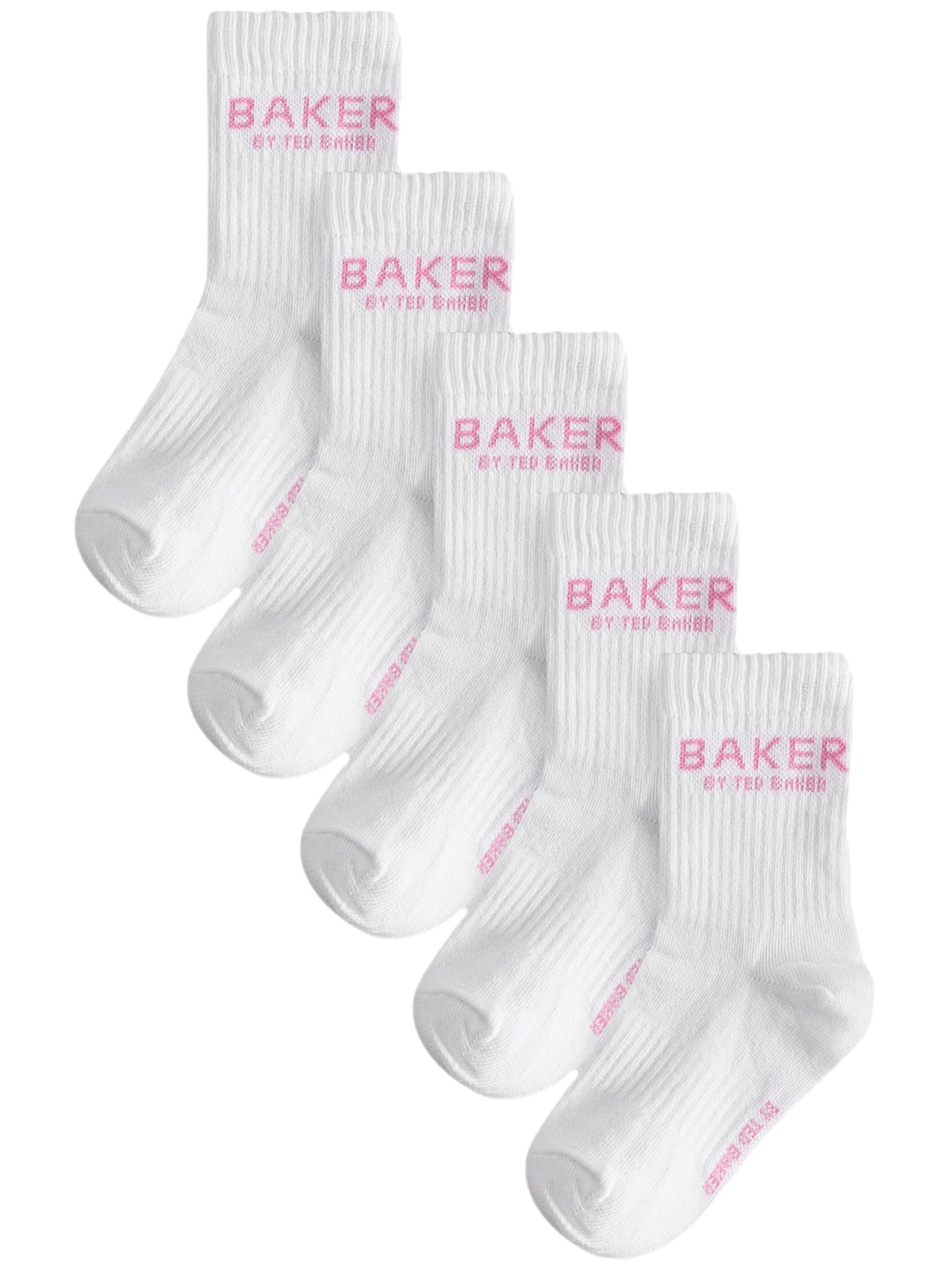 Baker by Ted Baker Къси чорапи в бяло: отпред