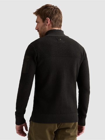 PME Legend Gebreid vest 'Cardigan with zipper closure and flight pocket' in Grijs