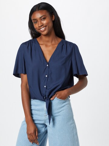 Tommy Jeans Blouse in Blauw: voorkant