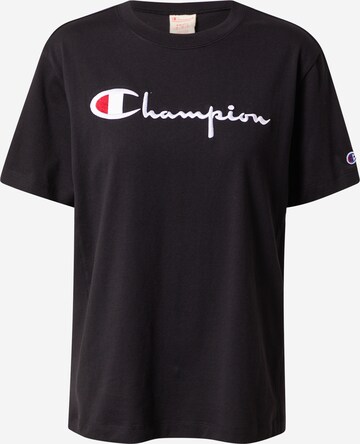 Champion Reverse Weave Shirt in Zwart: voorkant